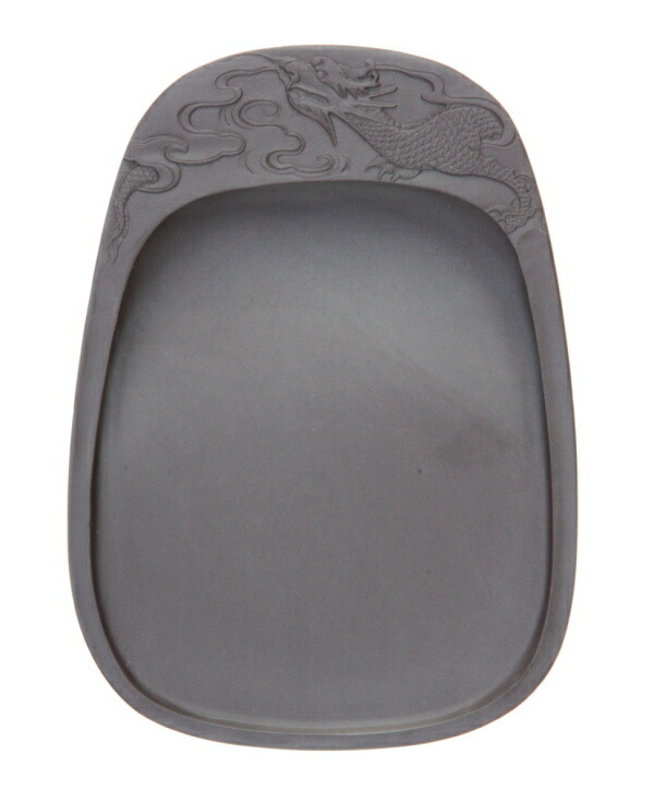 楽天市場】端渓硯 彫花楕円硯 鯉の滝登り 6吋 : 書道用品専門店 弘梅堂