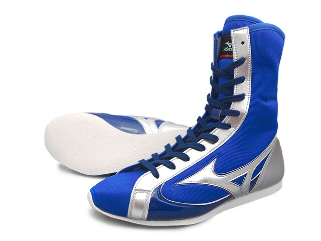 ボクシングシューズ 黒/青/黄 スパンコール ボクシングシューズ 黒/青