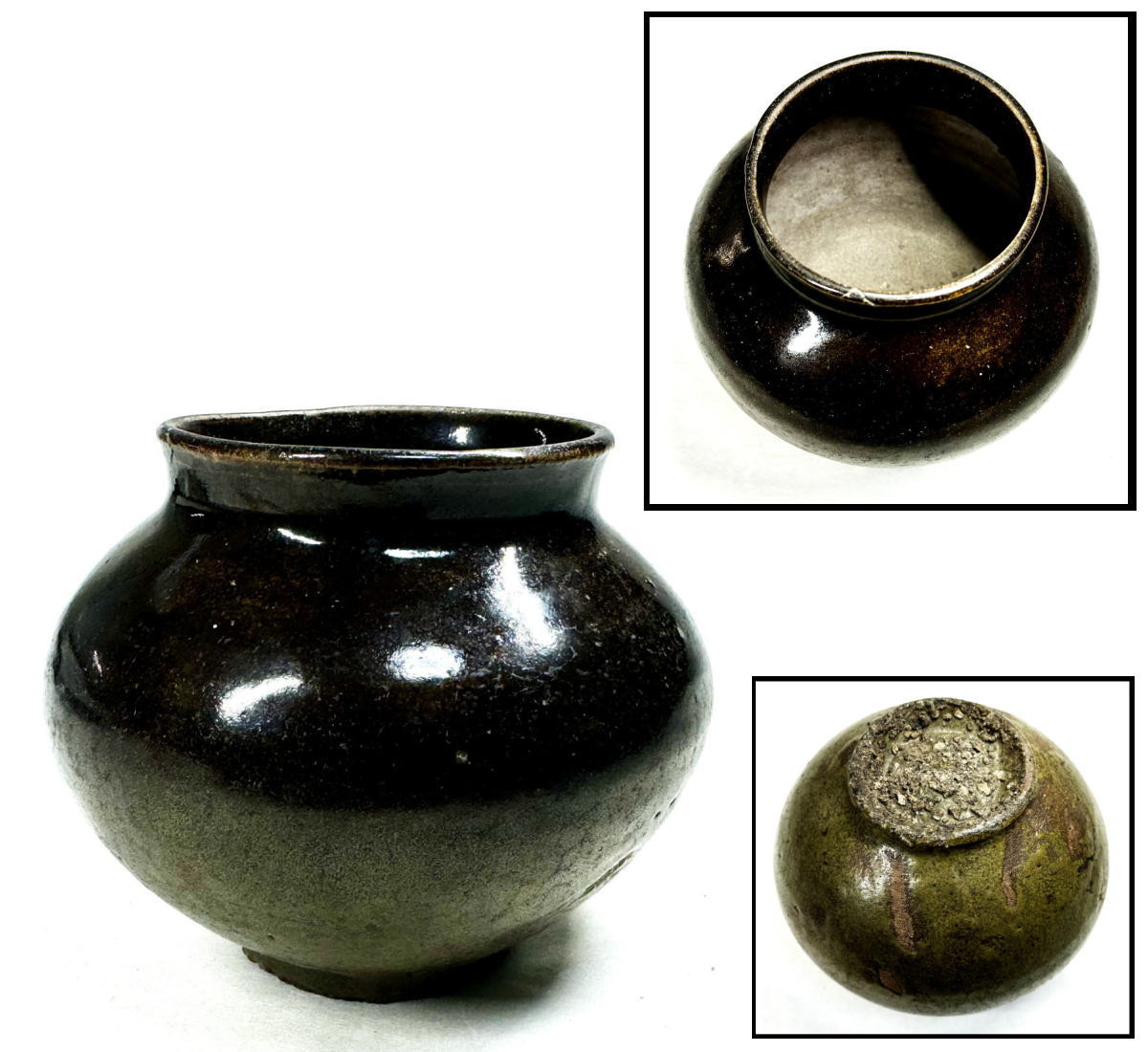高麗 油壷 J-43 高麗油壷 李朝 紛青沙器 古壺