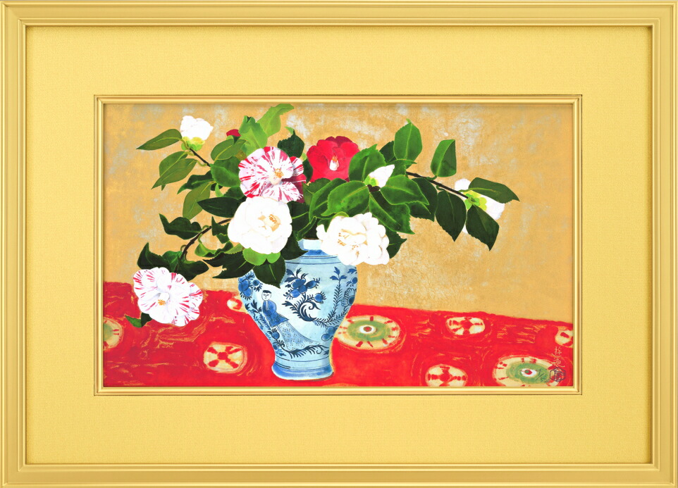 楽天市場】小倉遊亀 絵画 椿 送料無料 【複製】【美術印刷】【巨匠