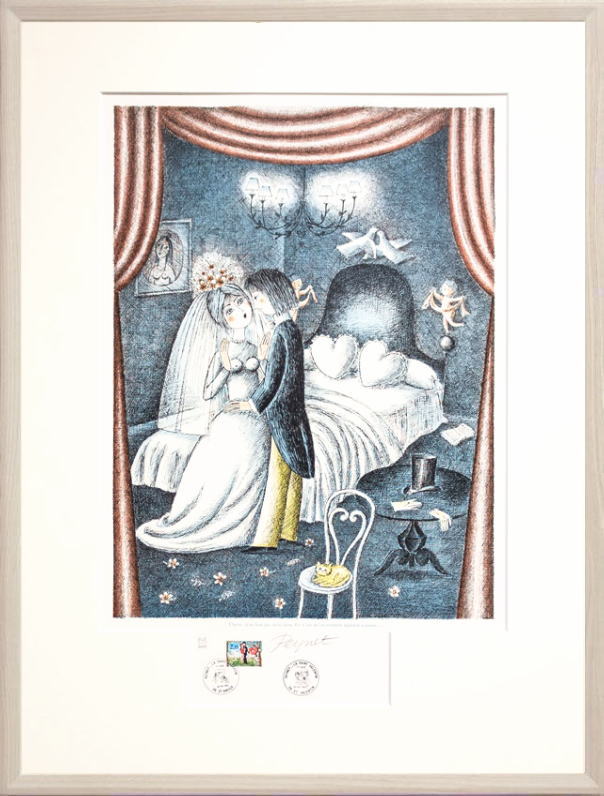 楽天市場】レイモン・ペイネ「 雲の上の結婚式 」リトグラフ 版画