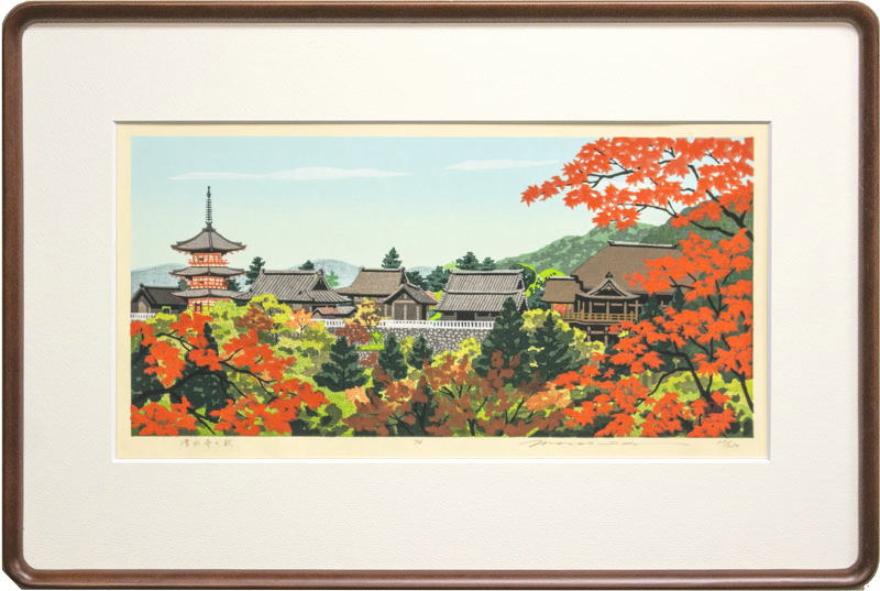 楽天市場】井堂雅夫木版画”冬の金閣寺” 10P01Oct16 : 絵と額縁 京都・巧