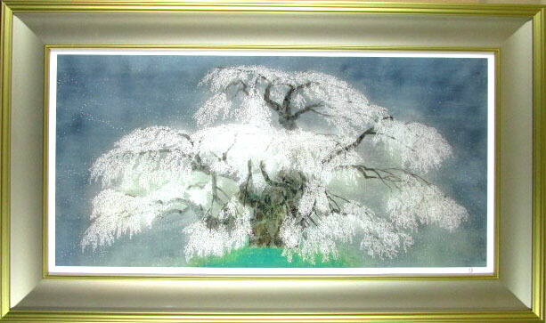 楽天市場】中島千波 夢殿の枝垂桜 リトグラフ 1995年 : ギャラリー