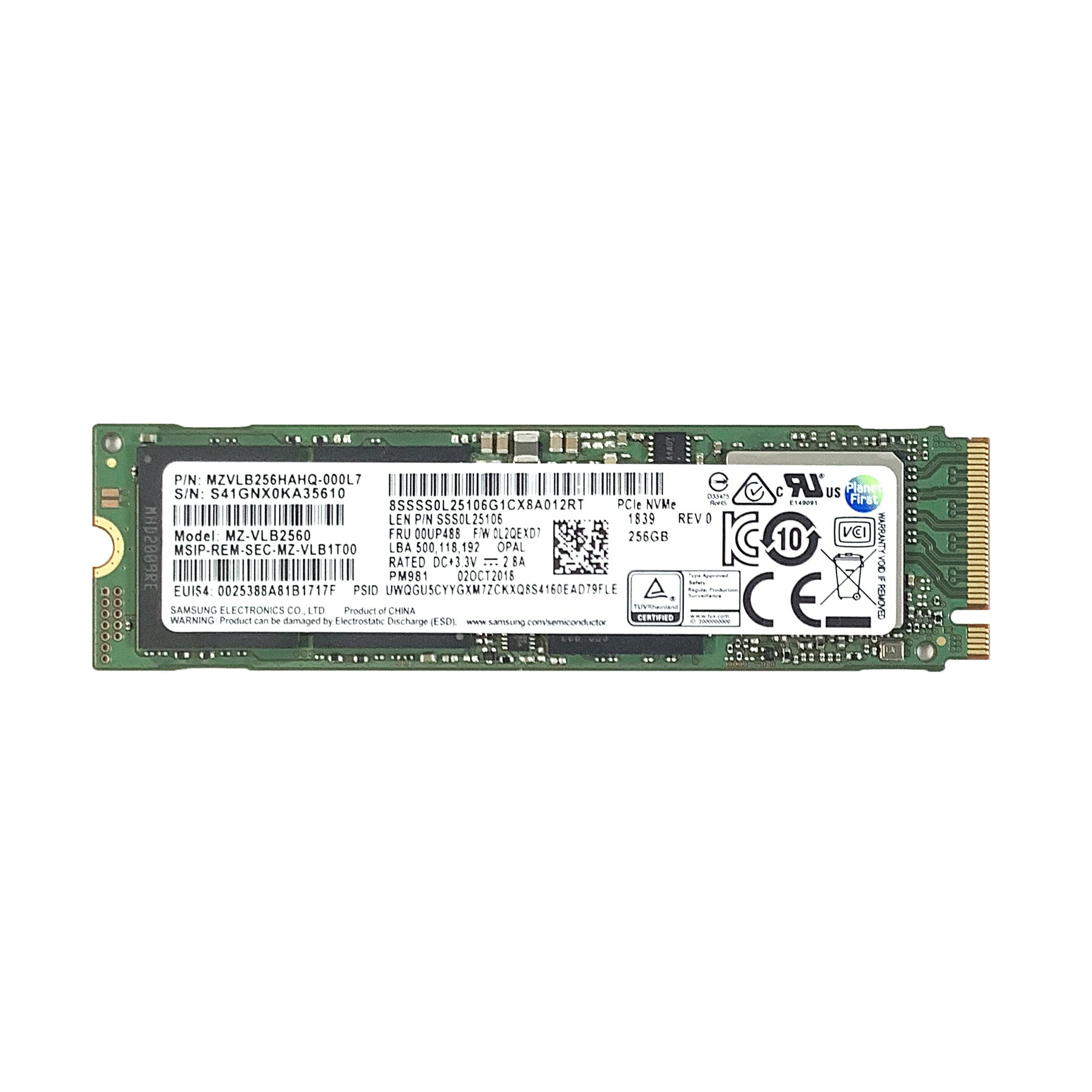 楽天市場】R151-SAMSUNG NVMe 512GB SSD 1点 サムセン PM981/PM961