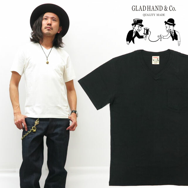 楽天市場】GLAD HAND グラッドハンド 半袖 Tシャツ ヘンリーネック 胸
