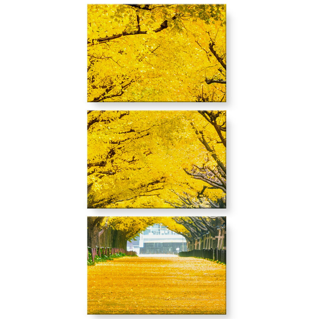 ART】朝隈敏彦真筆(いちょう並木)特寸法 ART】朝隈敏彦真筆(いちょう