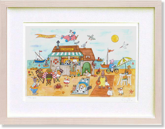 フランス現代人画家【クリーブ】作品「ノアの方舟」 フランス現代人