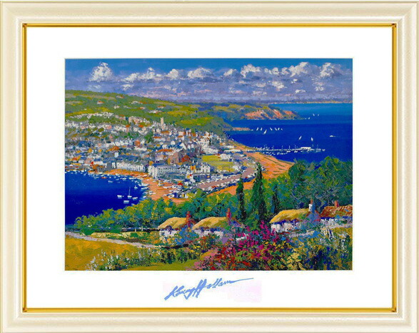 絵画風景画 絵画の水彩画で内藤謙一が描いた熊本の絵「天草・崎津