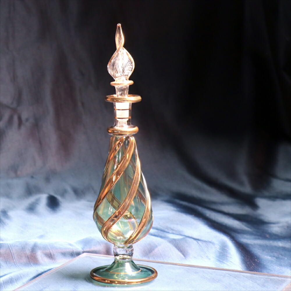 ベネチアングラス 香水瓶 グリーン ベネチアンガラス ムラーノ