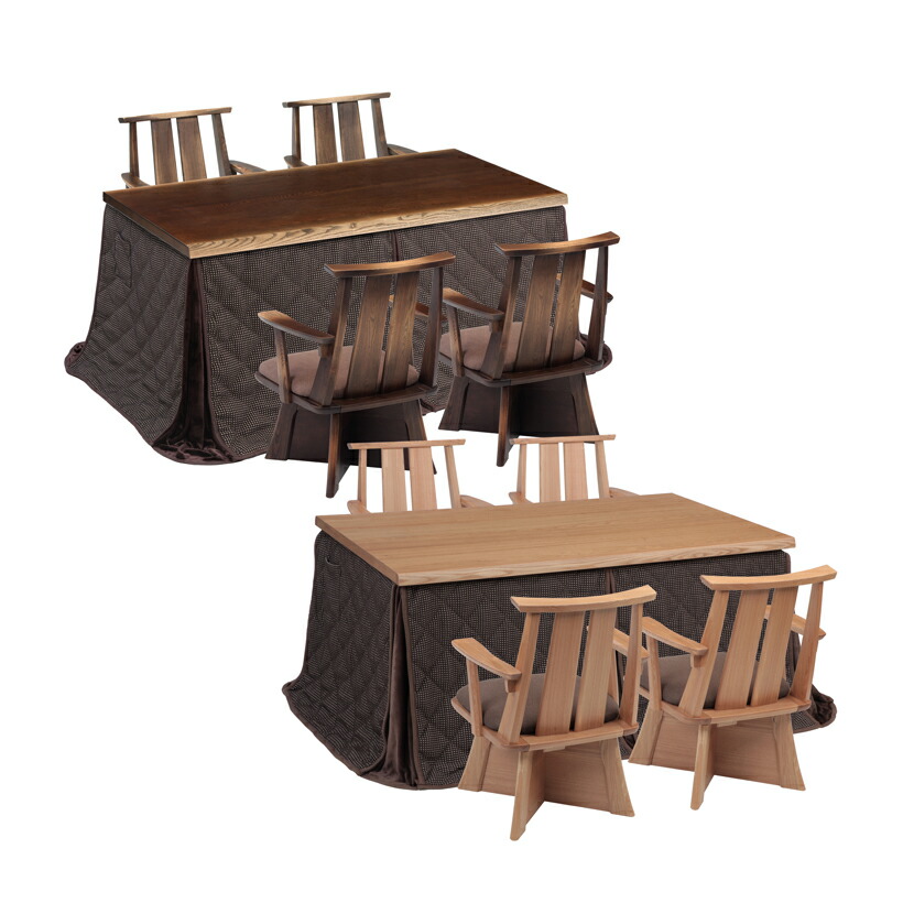 楽天市場】ハイタイプこたつ ダイニングこたつ 7点セット テーブル