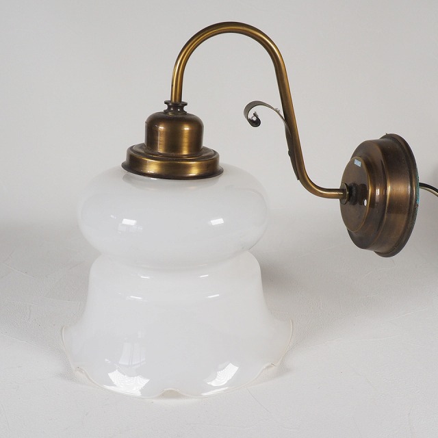 楽天市場】乳白色のガラスランプシェード コードなし 0138レトロ 電傘