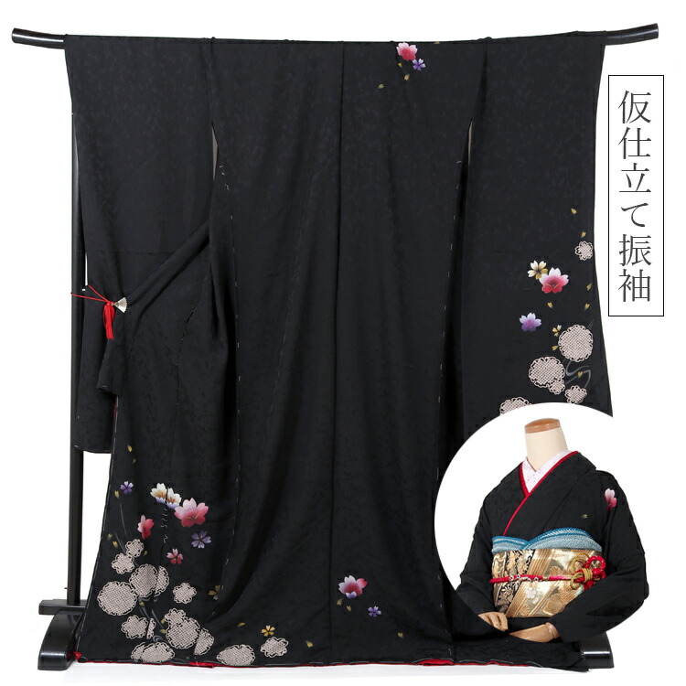 楽天市場】振袖 紫 ブランド Junko.Koshino 仮仕立て 正絹 地色 成人式