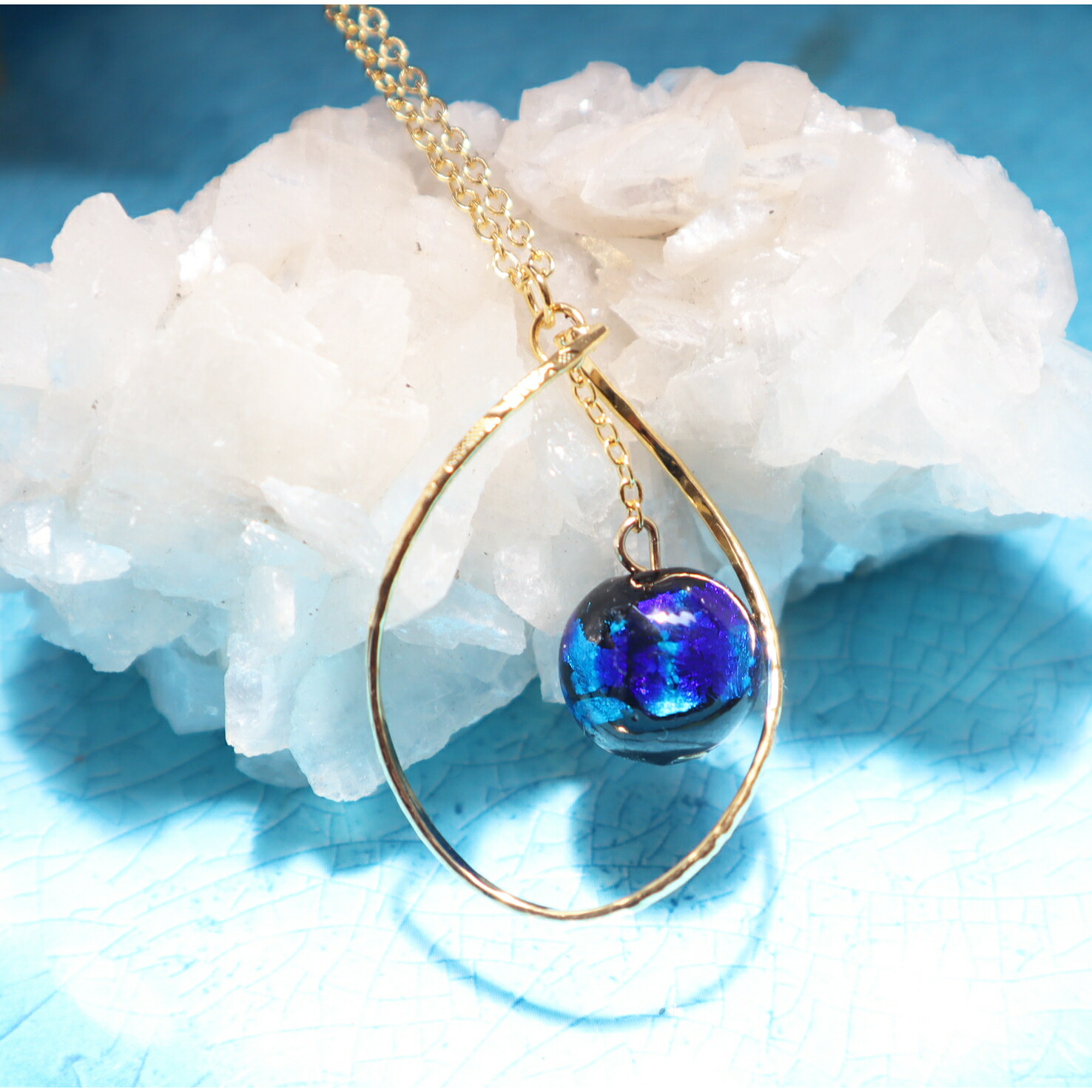 楽天市場】【14kgf】ホタルガラス ネックレス 琉球ガラス とんぼ玉