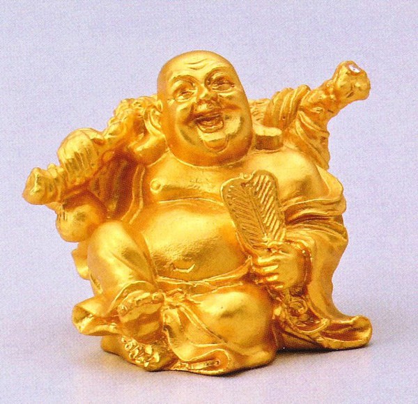 楽天市場】布袋様の置物 袋上瓢箪布袋30号 越井栄山作品 高岡銅器 送料