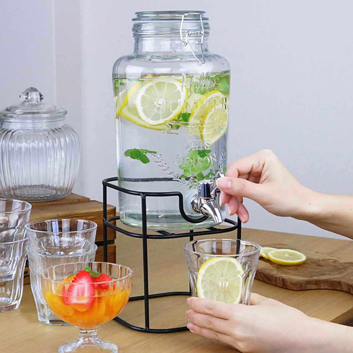 楽天市場】ヨークシャー メイソンジャー ドリンクディスペンサー 8L