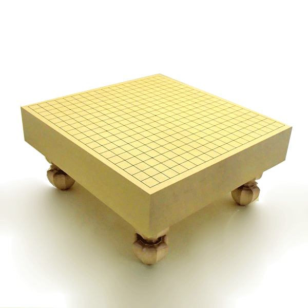 囲碁盤 高級 榧 国産本榧足付碁盤 5寸4分（天柾） ga50043 | 前川榧碁盤店