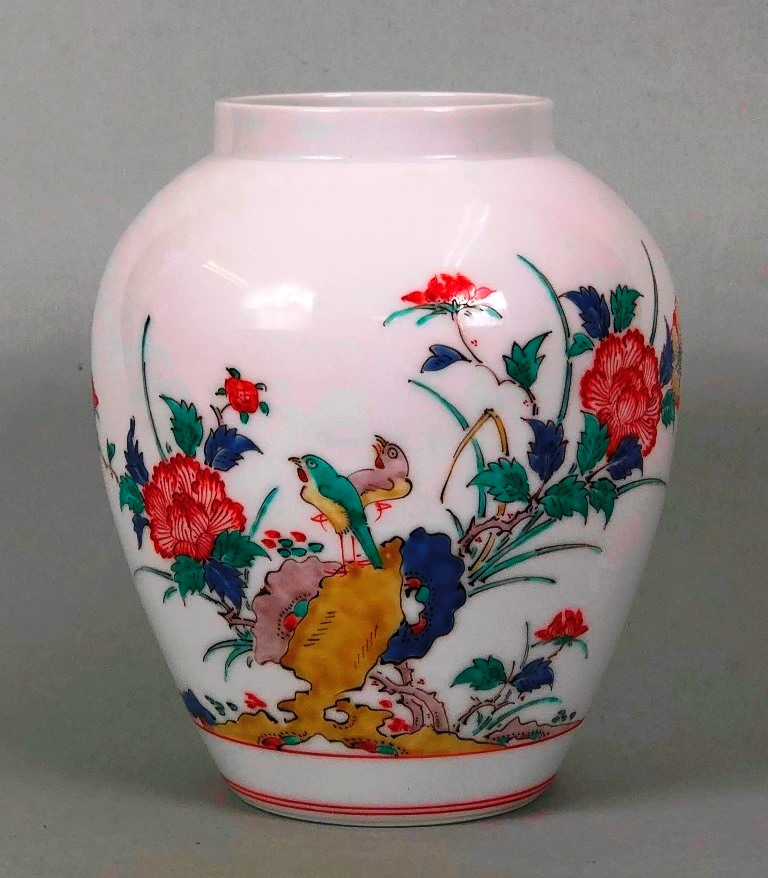 楽天市場】酒井田柿右衛門（十三代） 「錦 岩菊文 花瓶」 共箱 : 小野画廊