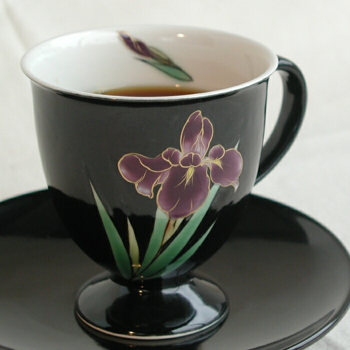 京焼 清水焼 陶葊 陶あん 椿と梅 カップ＆ソーサー ペア 京焼 清水焼