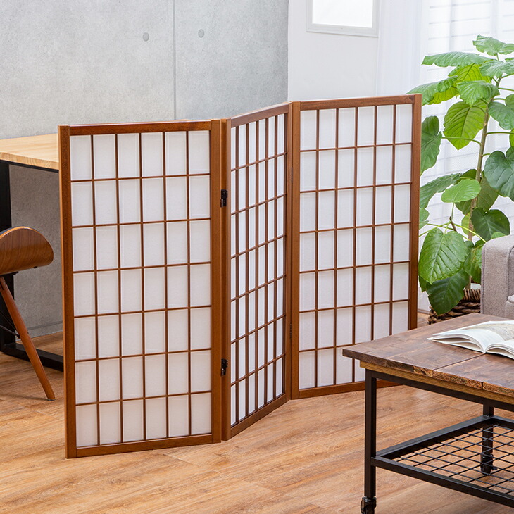 楽天市場】和風衝立 ロータイプ 高さ90cm 3連 完成品 折りたたみ 衝立