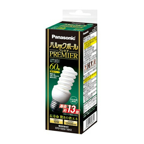 パナソニック電球型蛍光灯EFA15EN/10H2ナチュラル色60形E26口金