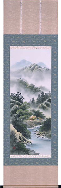 楽天市場】掛け軸／掛軸 彩色山水（今村景元）【送料無料】【代引き
