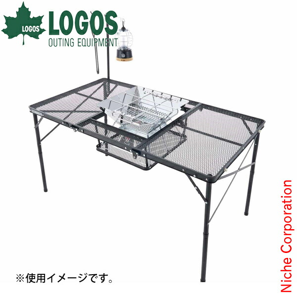 楽天市場】ロゴス アイアンメッシュ 3FD BBQテーブル 13070-BC