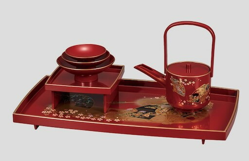 楽天市場】木製 屠蘇器 おとそセット 越前漆器 溜塗り 旭形 漆塗り お