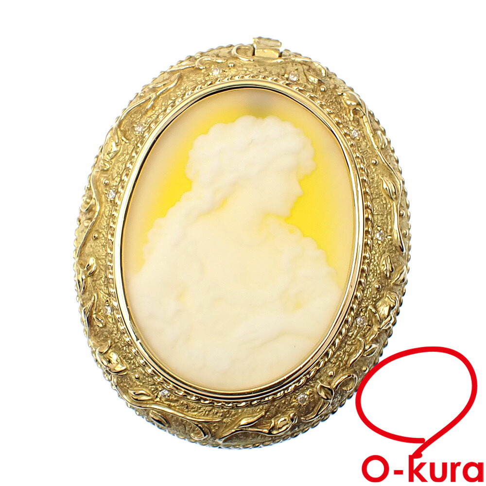 楽天市場】カメオ メタルカメオ アビレ K18 Pt900 プラチナ ゴールド