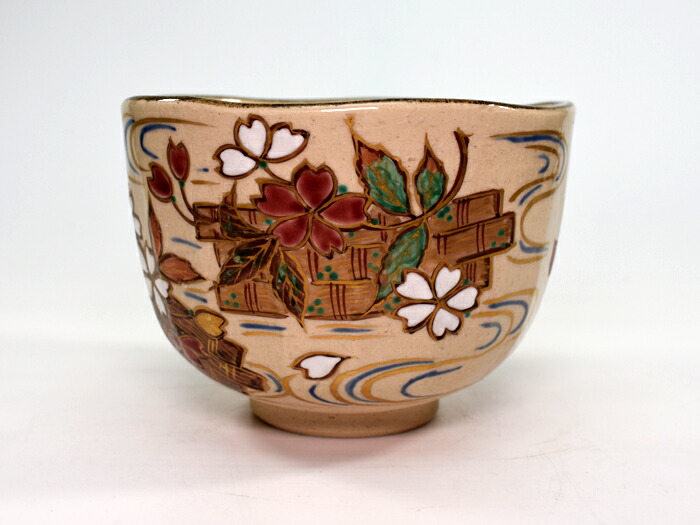 楽天市場】京都 清水焼 文月和香(ふみづきわこ)作抹茶碗「仁清掛分 吹