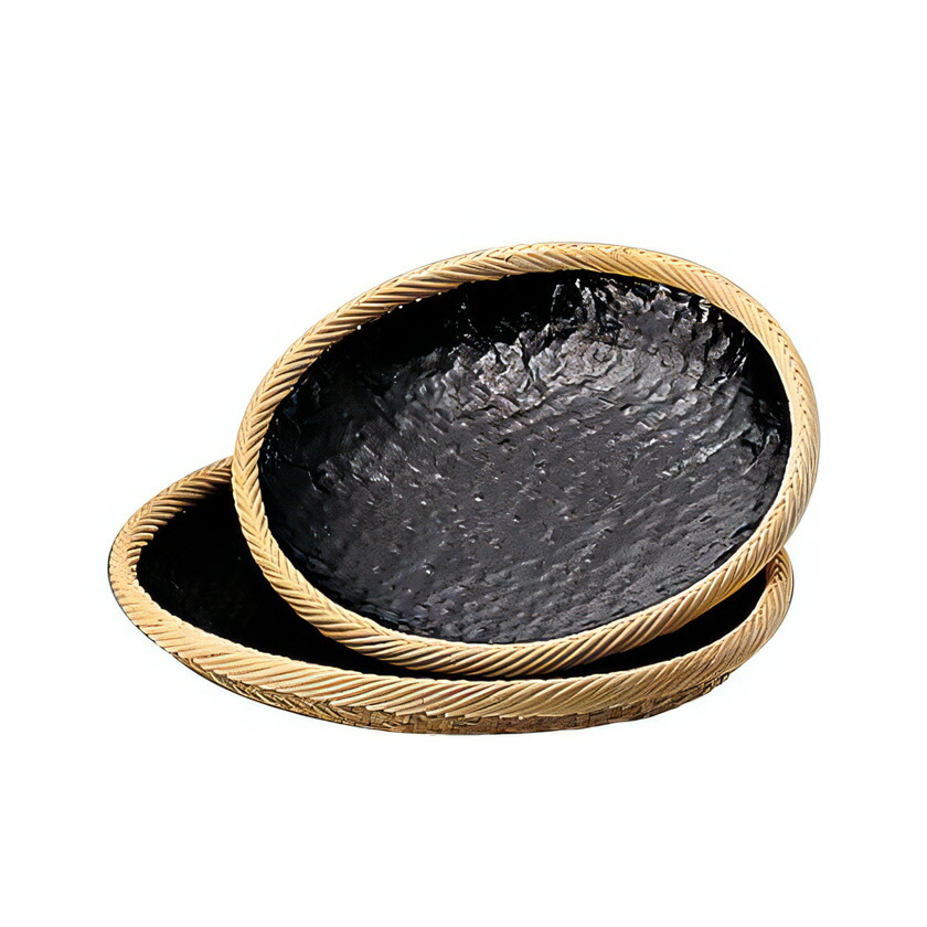 ほぼ未使用 茶道具 丸浅形 サイロ 炭斗 一双 竹網代 宗全好写し 炉風炉