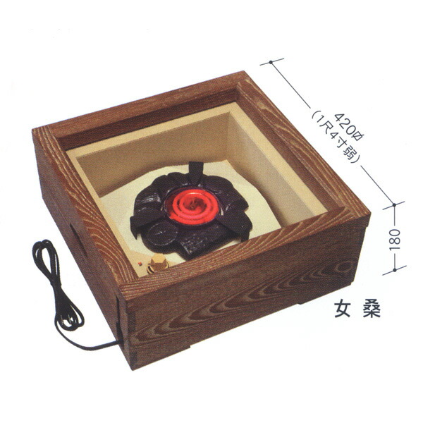 なみ】炭型ヒーター 電熱器 野々田式 置き炉 裏千家 五徳付 茶道具