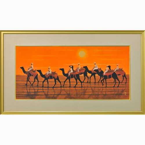 楽天市場】森下一夫 油彩肉筆画 『アルプス山脈〜湖映』 名画 絵画