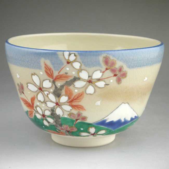 楽天市場】京都 清水焼 文月和香(ふみづきわこ)作抹茶碗「仁清掛分 吹