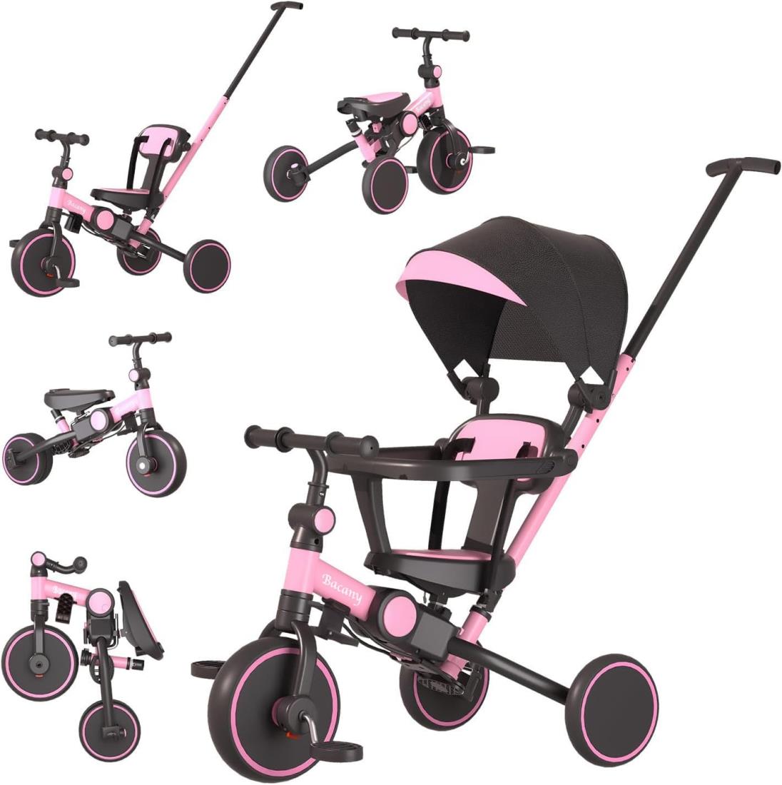 楽天市場】Bacany 子供用三輪車 7in1 三輪車 ステップ付き 折りたたみ