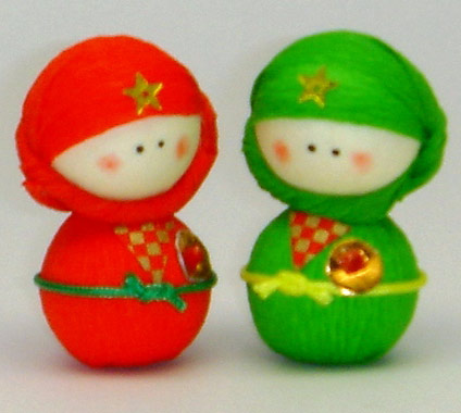 楽天市場】手づくり民芸 和柄 和紙人形 起き上がりこぼし 起き上がり