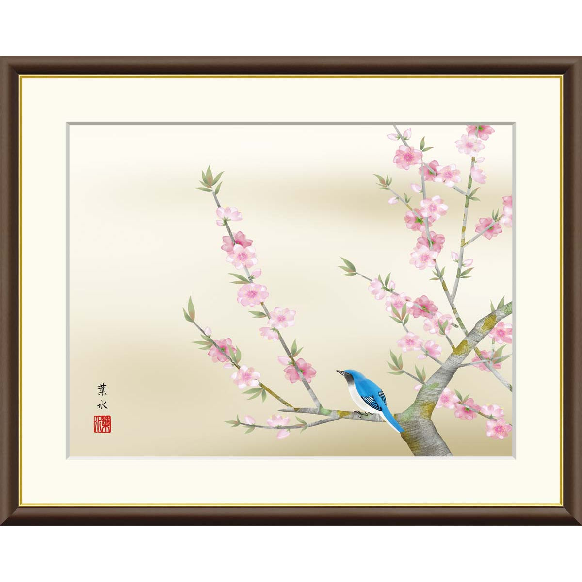 楽天市場】絵画 現代日本画 花鳥画 秋飾り 秋草 緒方葉水 額入り