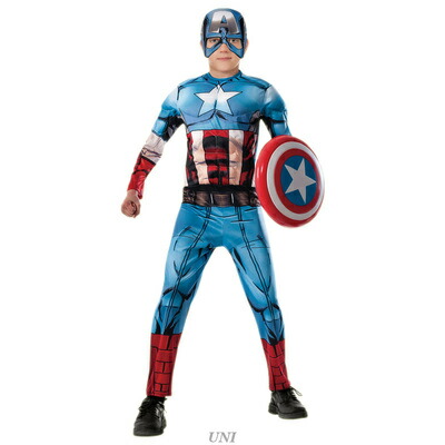 楽天市場】コスプレ 仮装 子ども用デラックスキャプテンアメリカM