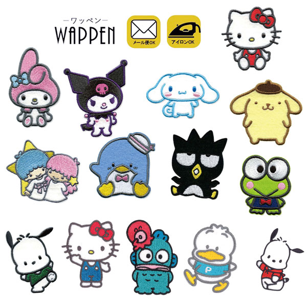 楽天市場】サンリオ ワッペン キャラクター 刺繍 アイロンワッペン