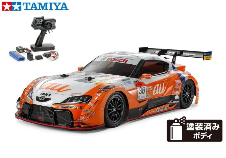 楽天市場】タミヤ(TAMIYA)/58703/TT-02 au TOM'S GR Supra(未組立)塗装