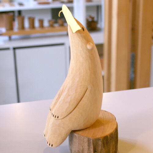 楽天市場】木彫り ふくろう ゆらりんこ ふくろう 小 うぃるびぃ工房