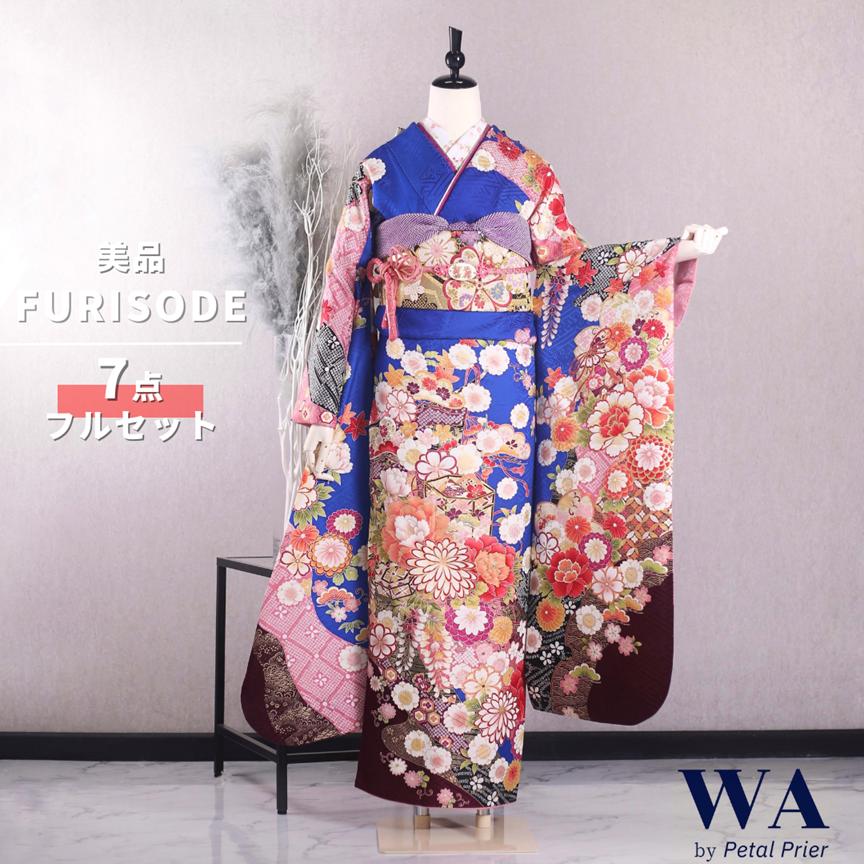 楽天市場】【中古】振袖 7点フルセット Lサイズ 振袖セット 振袖フル