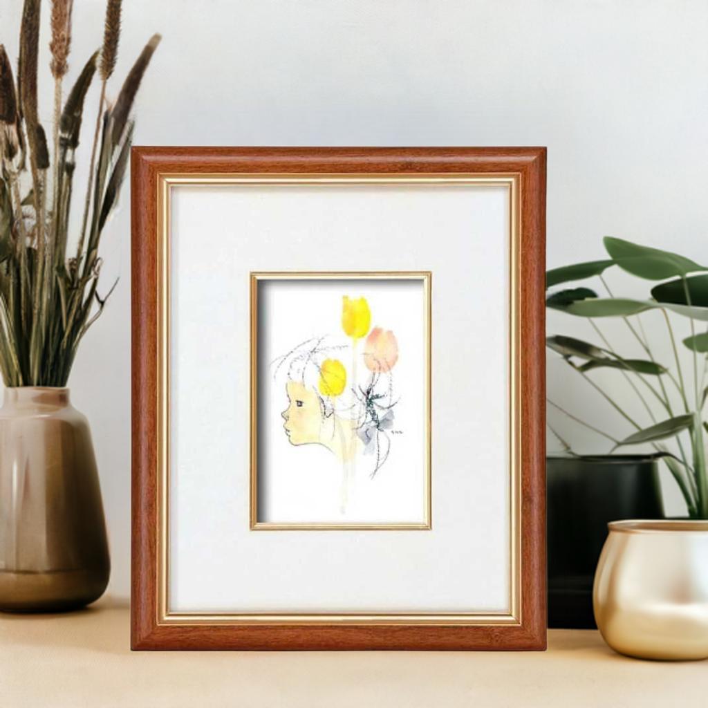 楽天市場】いわさきちひろ 絵画 版画 全30作 貝殻と赤い帽子の少女