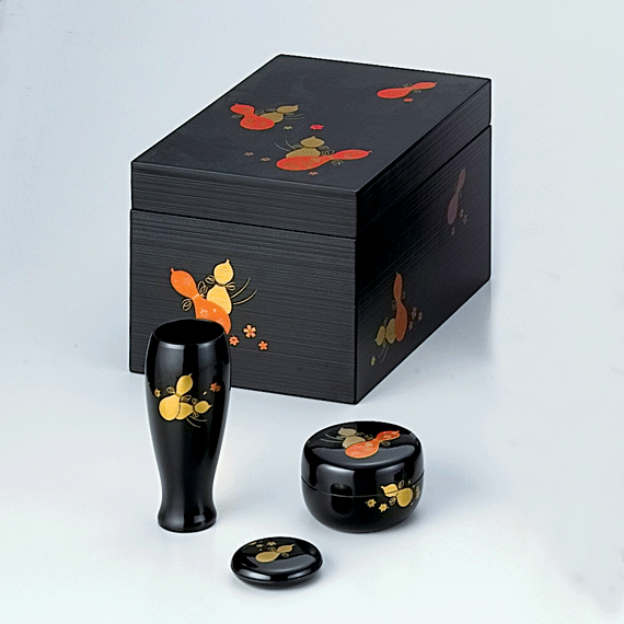 楽天市場】【茶道具 / 茶箱】利休茶箱 キンマ彫 宗悦作（化粧箱）(3点