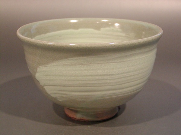 楽天市場】茶道具 抹茶碗 茶碗 刷毛目 青伊羅保 中村与平作 : 茶道具