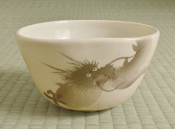 楽天市場】茶道具・茶器 抹茶茶碗色絵 麻葉文京都 通次阿山作桐共箱