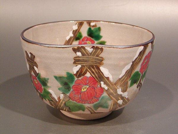 楽天市場】茶道具 抹茶茶碗筒茶碗 乾山 寒雀浅見与し三（よしぞう）作