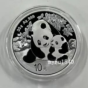楽天市場】追跡可 2024 30グラム 中国 パンダ銀貨 【30枚】セット 新品
