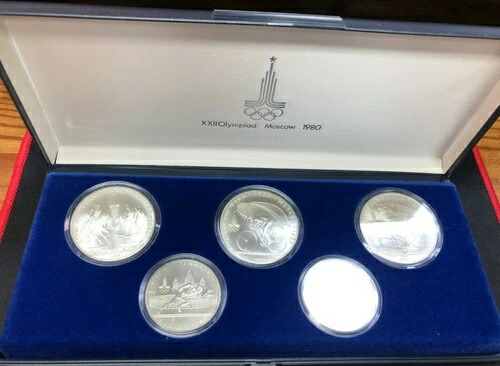 楽天市場】旧ソ連(ロシア) プルーフ銀貨 大型 1980年 10ルーブル 銀925