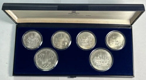 楽天市場】旧ソ連(ロシア) プルーフ銀貨 大型 1980年 10ルーブル 6枚