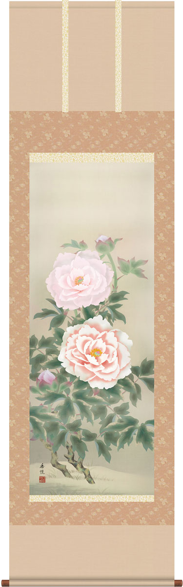 楽天市場】掛け軸 掛軸（かけじく）富貴花（西尾 香悦）全国送料無料